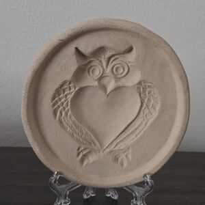 Zanda Panda Halloween Valentines Owl Heart Stoneware Cookie Mold Discontinued